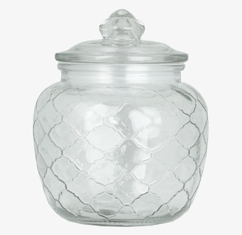 Bild av glasburk med unik design och funktionalitet