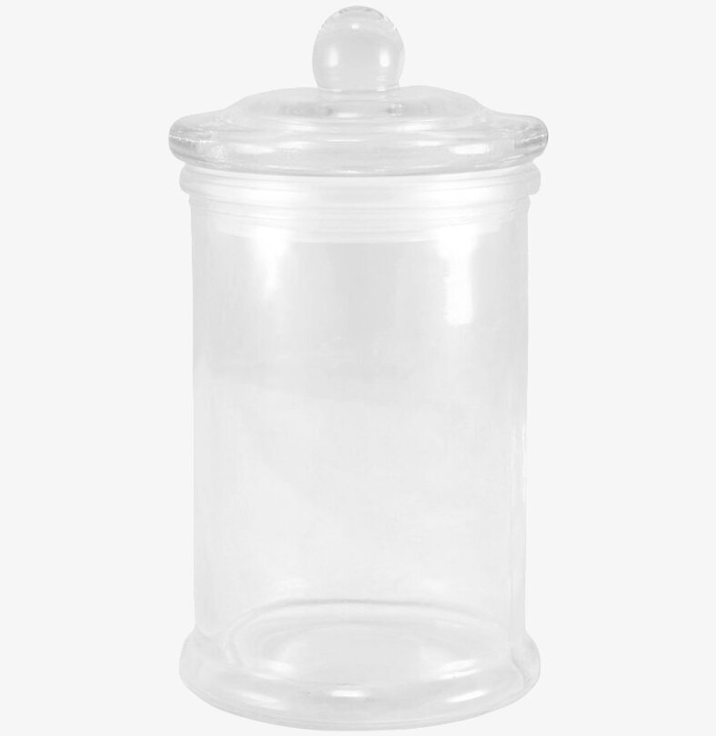 Glasburk Slät Rak från Strömshaga mot vit bakgrund