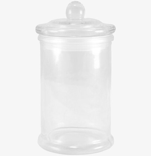 Glasburk Slät Rak Mellan från Strömshaga i klart glas