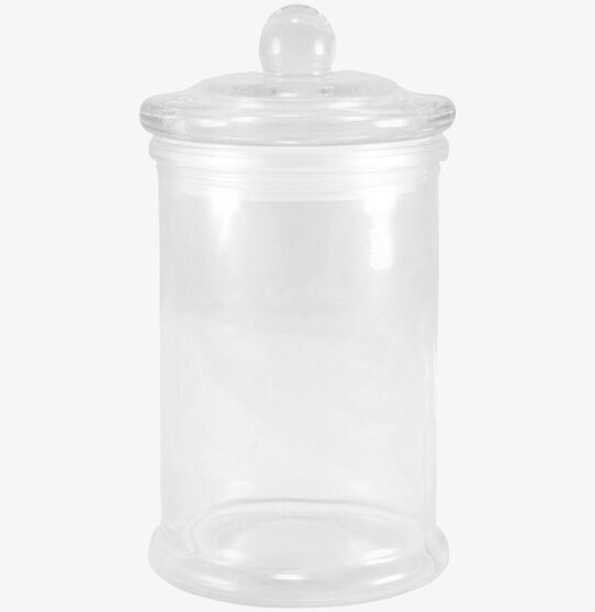 Glasburk Slät Rak Mellan från Strömshaga i klart glas