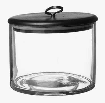 Glasburk Kuta Svart M från Wikholm Form på ljus bakgrund