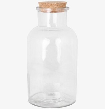 Glasburk Korklock Stor från Strömshaga med vit bakgrund