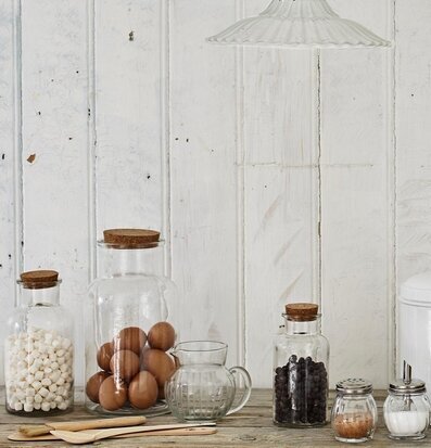 Glasburk Korklock Mellan från Strömshaga på rustik köksbänk