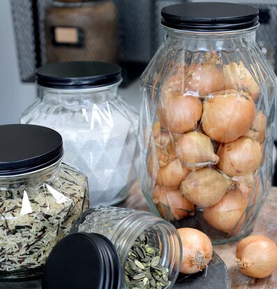 Glasburk Diamant XL från Chic Antique fylld med lökar