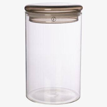 Bild av stilren och funktionell förvaringsburk i glas