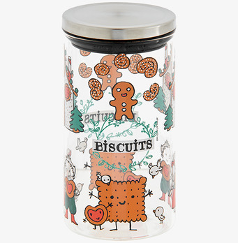 Bild av färgglad och lekfull glasburk för kakor