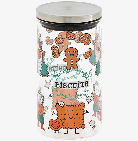 Glasburk Kakor från Derriére la porte med glada illustrationer