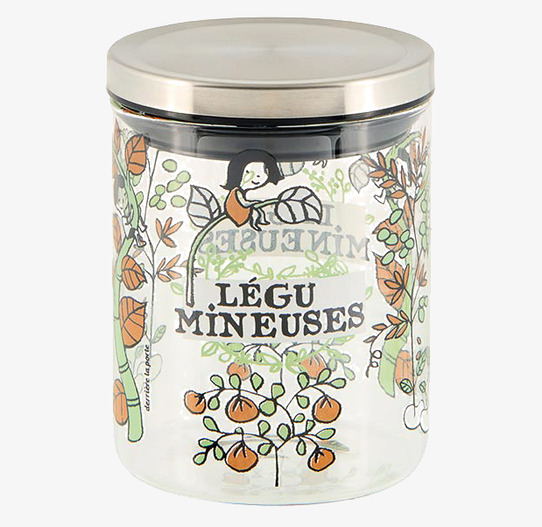 Bild av glasburk med färgglad och lekfull design