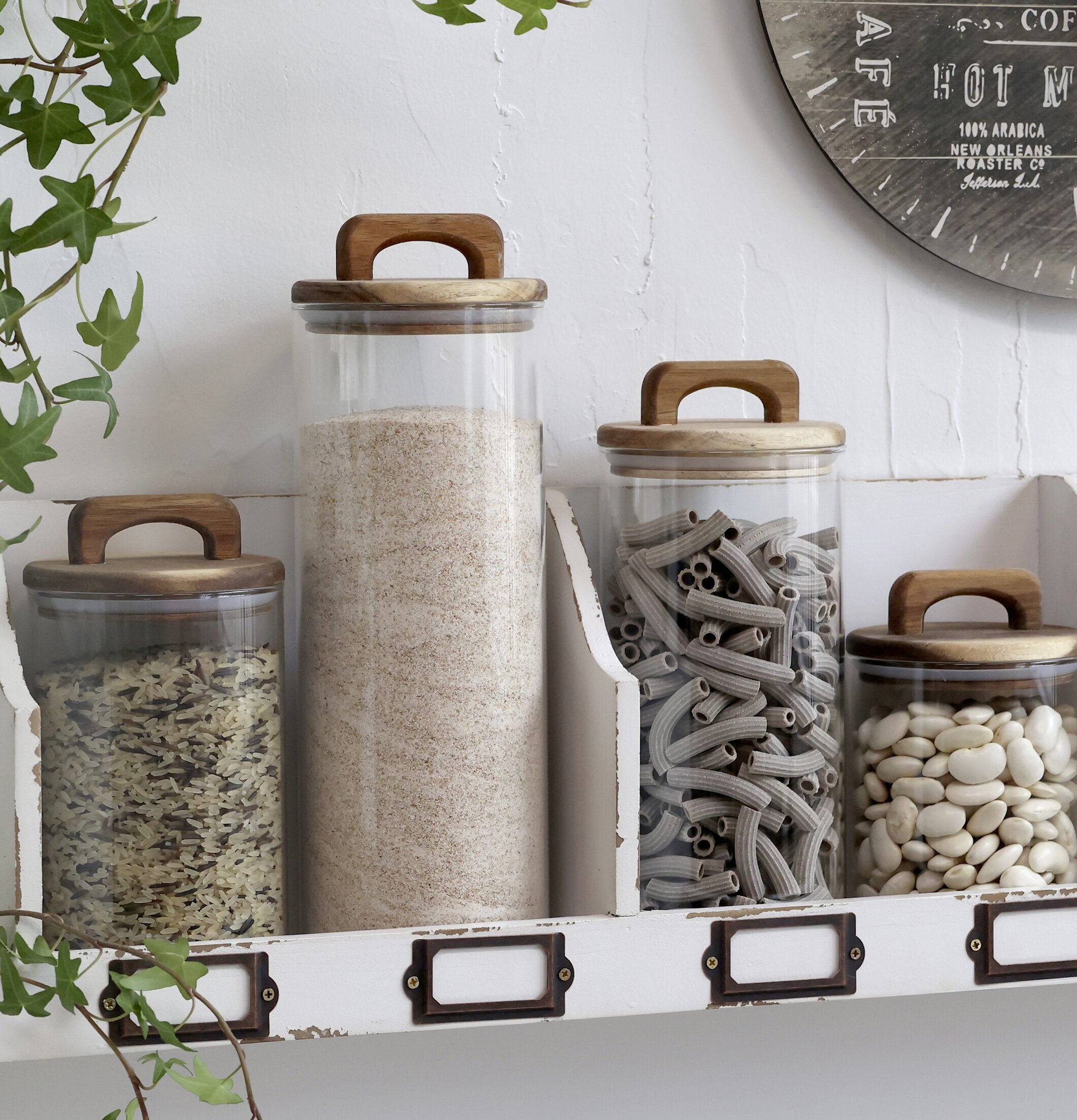 Glasburk Med Lock Akacia M från Chic Antique på vit hylla