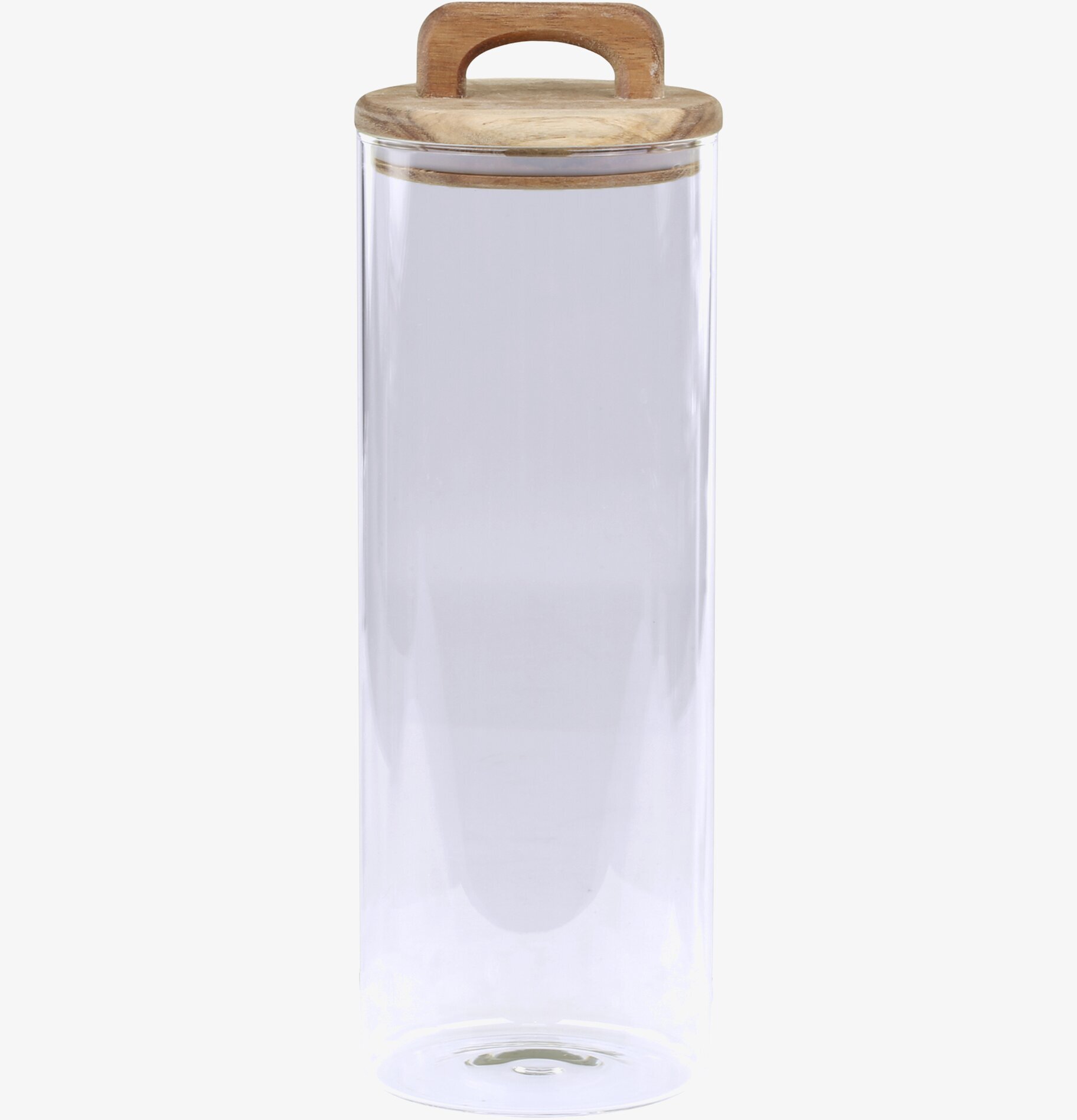 Foto av stor glasburk med akacialock i elegant design