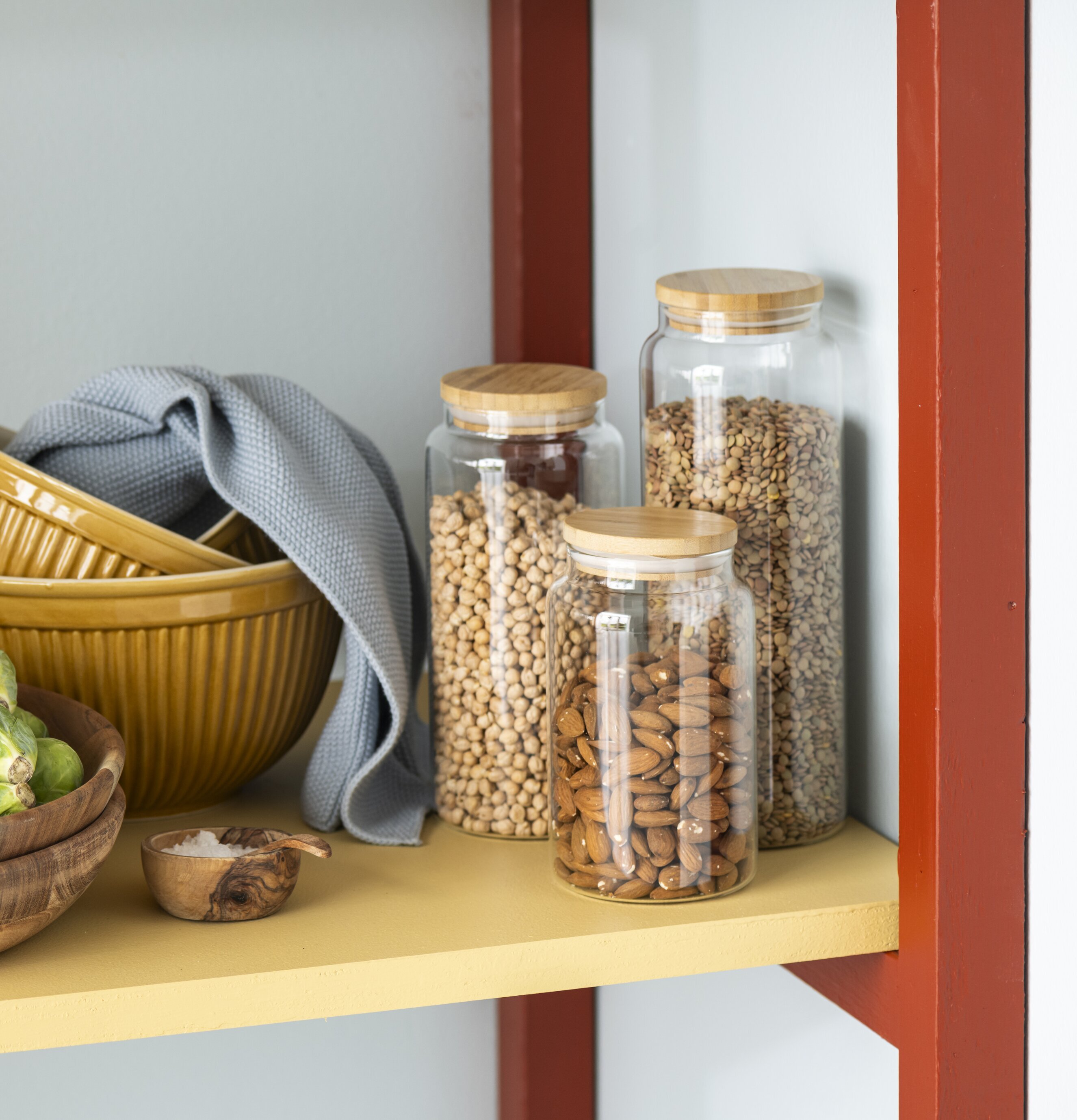 Glasburk Bambu Mellan från IB Laursen på gul hylla