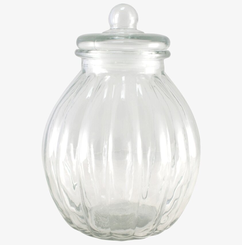 Glasburk Med Lock M från Strömshaga mot vit bakgrund