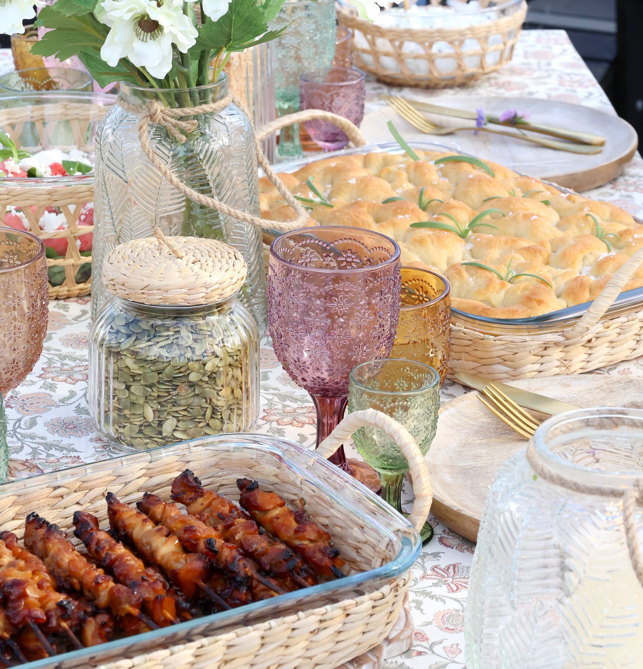 Glasburk Med Flätat Lock Liten Chic Antique Glasburkar