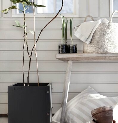 Glasburk/Lykta 0.25L från Ernst på rustik trähylla