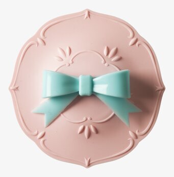 Bild av silikonlock med vintage-design i rosa och mintgrönt