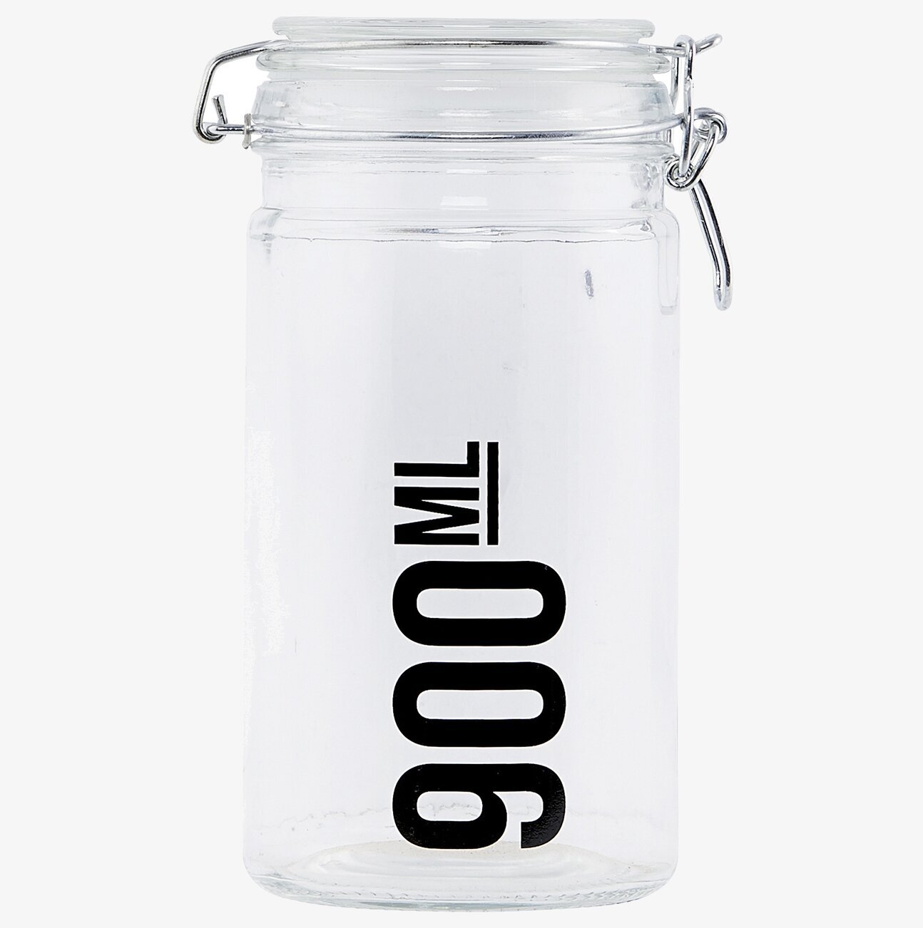 Foto av stilren och funktionell glasburk för köksförvaring