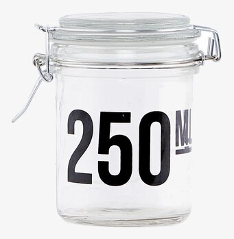 Bild av stilren och funktionell glasburk för köksförvaring