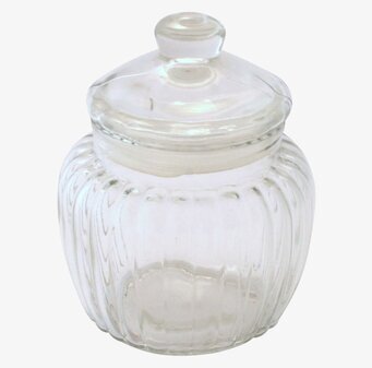 Glasburk Räfflad S från Strömshaga på vit bakgrund