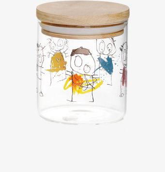 Foto av glasburk med kreativ och konstnärlig design