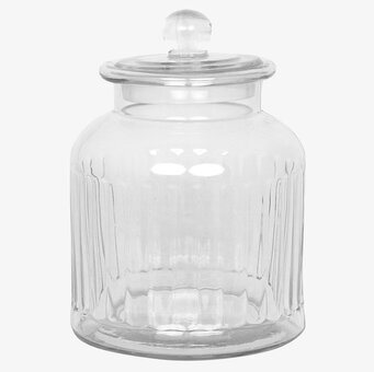 Glasburk Gustav Räfflad Stor från Strömshaga på vit bakgrund