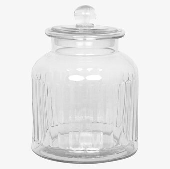 Glasburk Gustav Räfflad Mellan från Strömshaga i glas