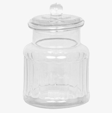 Glasburk Gustav Räfflad Liten från Strömshaga på vit bakgrund